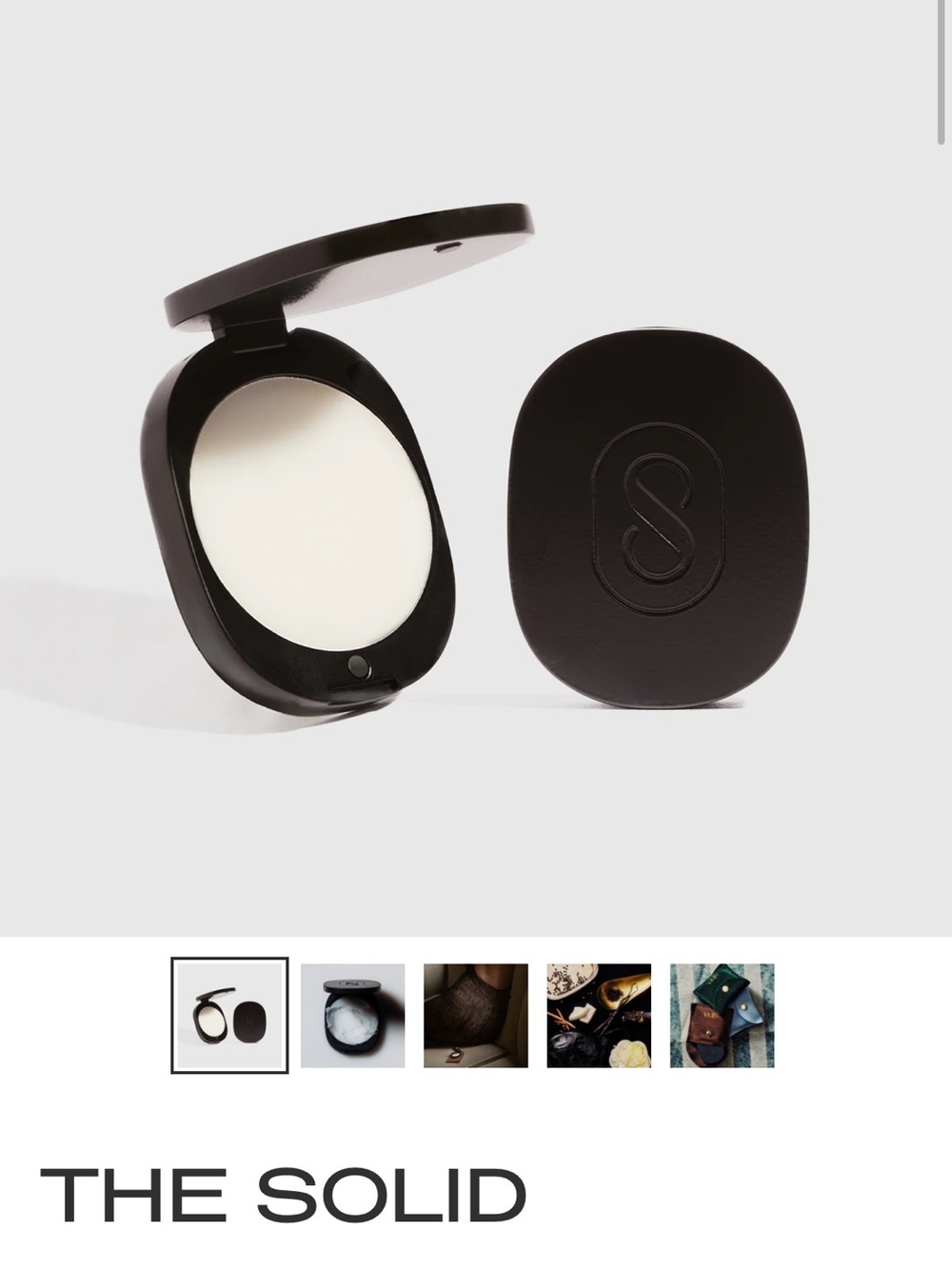 The Solid Sidia - Braless - Leather and Vanilla Black Solid Cologne Case